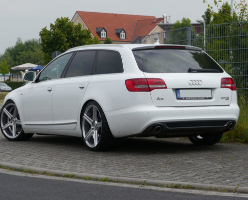 Audi A6 4F - mbDESIGN KV1 Silber Poliert S4 (Heckansicht)